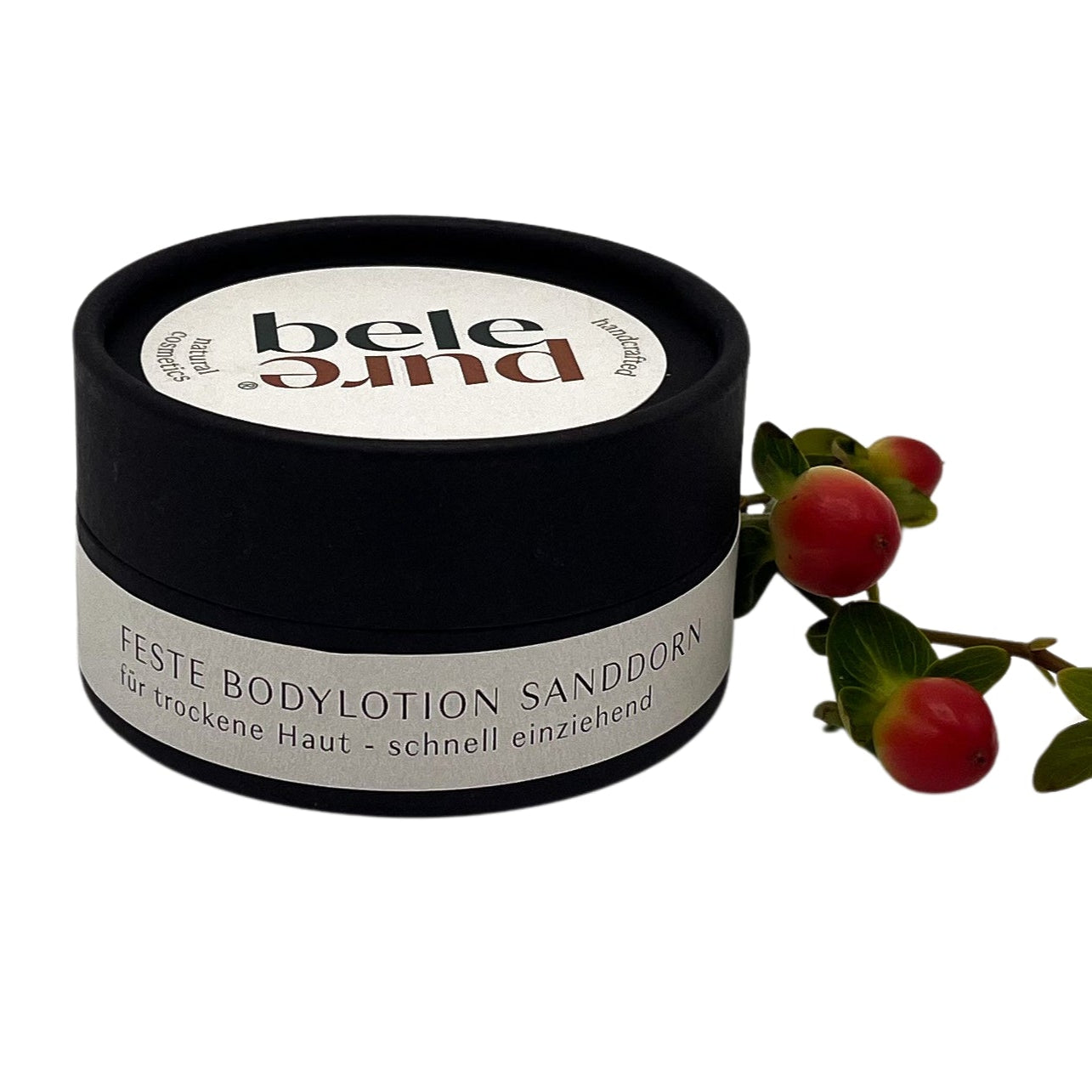 Die feste Bodylotion Sanddorn ist sehr cremig und gut für trockene Haut geeignet.

Durch die spezielle Zusammensetzung zieht sie zügig in die Haut ein und hinterlässt ein angenehm gepflegtes Gefühl.