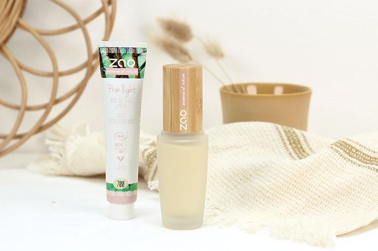 ZAO essence of nature, 100 % natürliche Inhaltsstoffe, Naturkosmetik, vegan und zertifiziert, Prim Light ind Glasflasche mit Bambusverschluss und als Refill